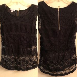 Black Lace shirt can be dress up or down